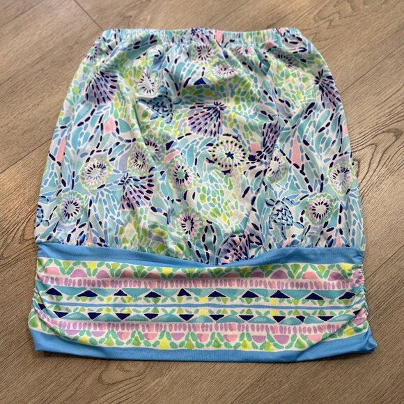 LILLY PULITZER Adella Tube Top OPEN WATER Blue Ibiza‎ Strapless Size Small S - Picture 3 of 6